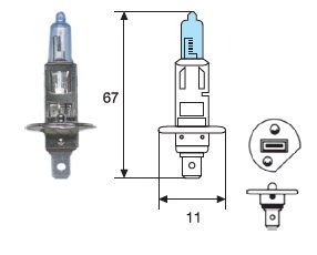 002601100000 - H1 LAMP.12V 55W B.LIGHT